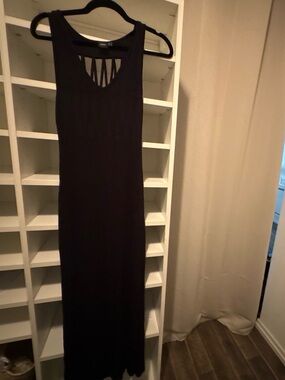 ASOS Black Maxi Dress with Strappy Back